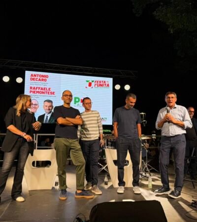 Festa provinciale de L’Unità 2025 a Foggia, diretta incontro tra Piemontese e Decaro