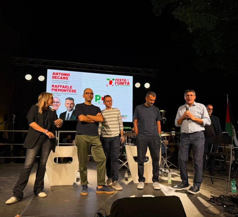 Festa provinciale de L’Unità 2025 a Foggia, diretta incontro tra Piemontese e Decaro