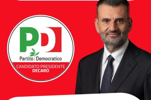 MERCOLEDÌ 19 NOVEMBRE DECARO IN PIAZZA A FOGGIA PER LA CHIUSURA DELLA CAMPAGNA ELETTORALE DEL PD CAPITANATA